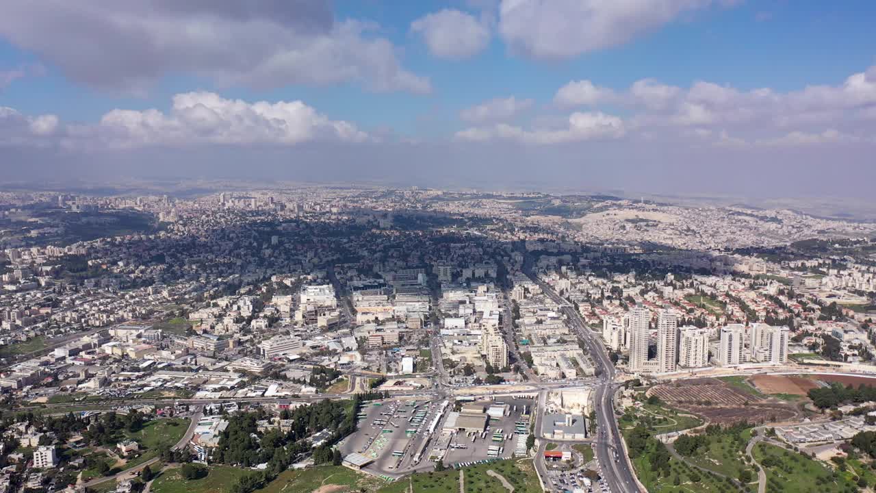 vista aérea de la ciudad de jerusalén