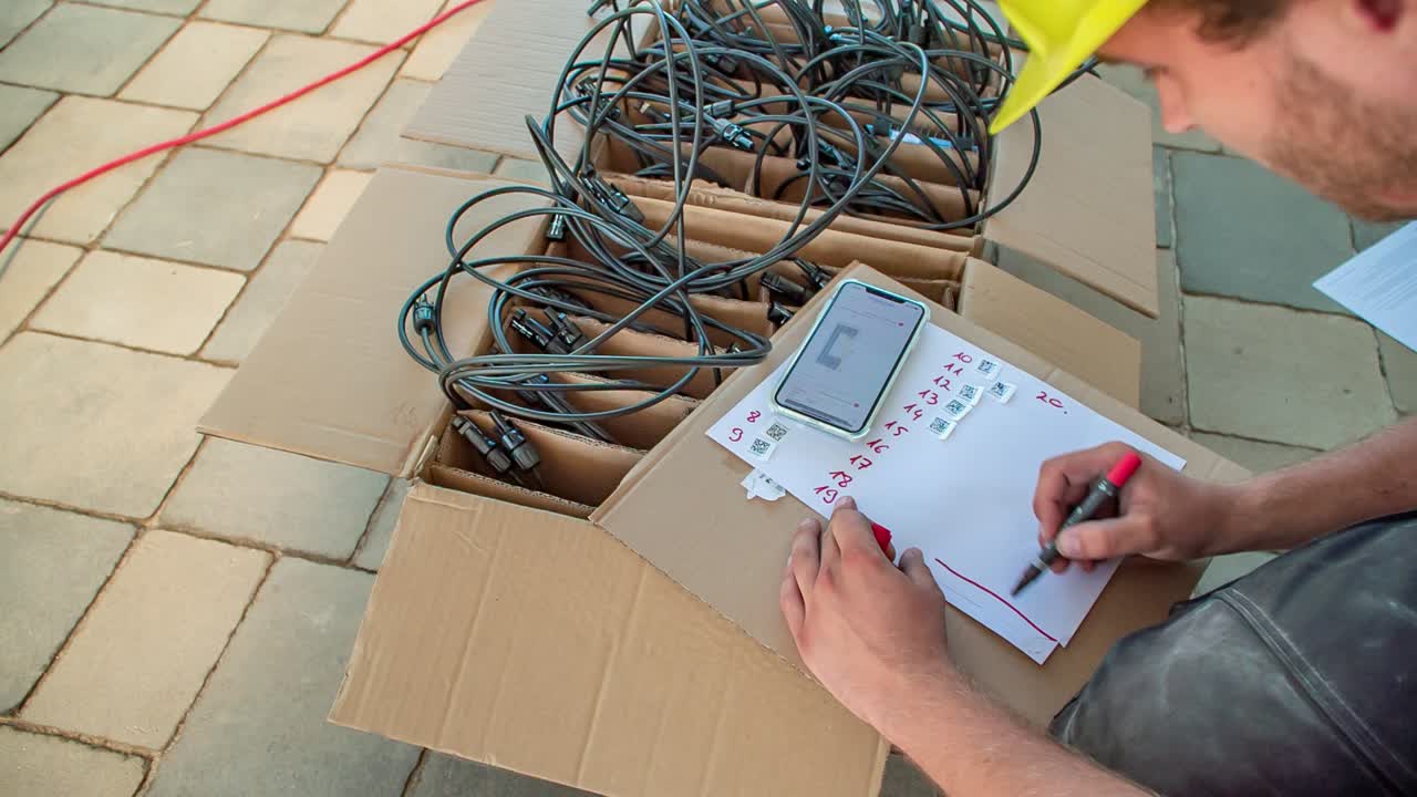 preinstalación del diseño del dibujo del plan del panel solar