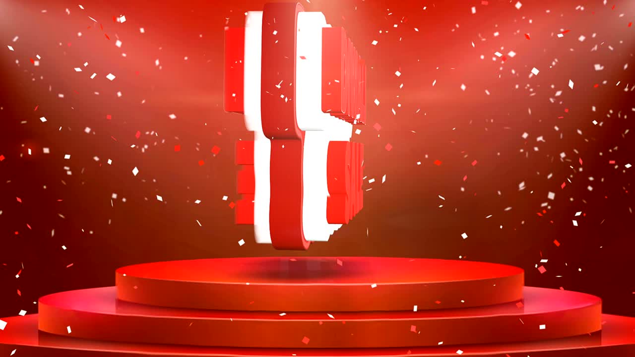 venta de diwali animación de texto escenario podio animación de bucle de confeti