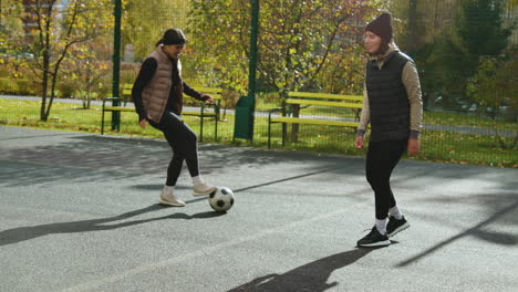 women playing soccer