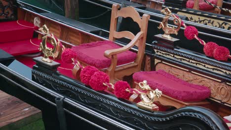 luxurious details of venetian gondola