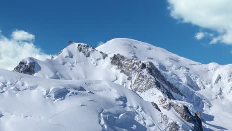mont blanc the highest mountain in the alps and western europe, location: france, 4k time-lapse video