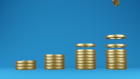 animación de las pilas de oro