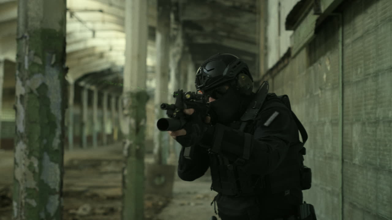 Military Operative in Abandoned Factory