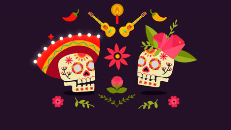 una animación de fondo de la festividad mexicana