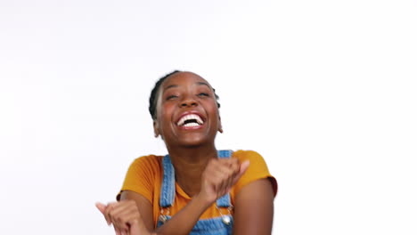 Face,-dance-and-black-woman-with-energy