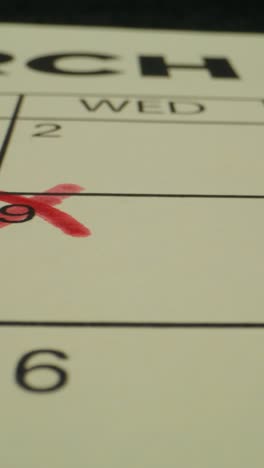 calendario con fechas marcadas