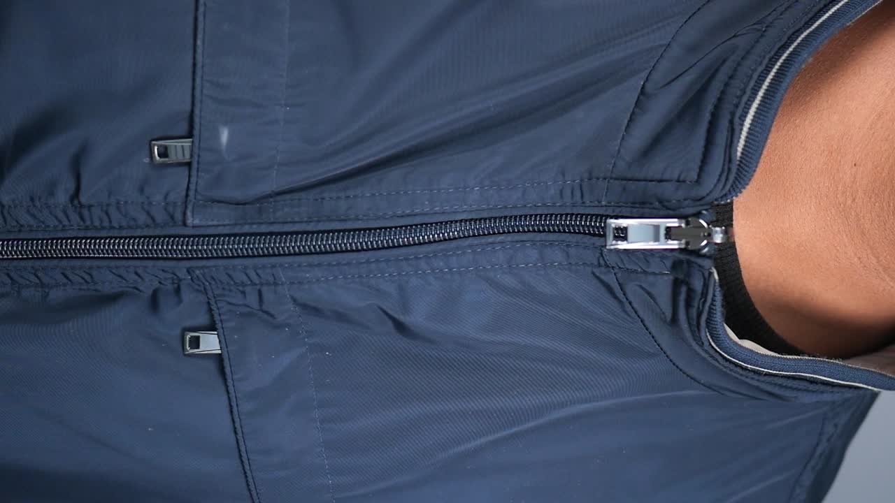 Close-up of a Jacket Zipper