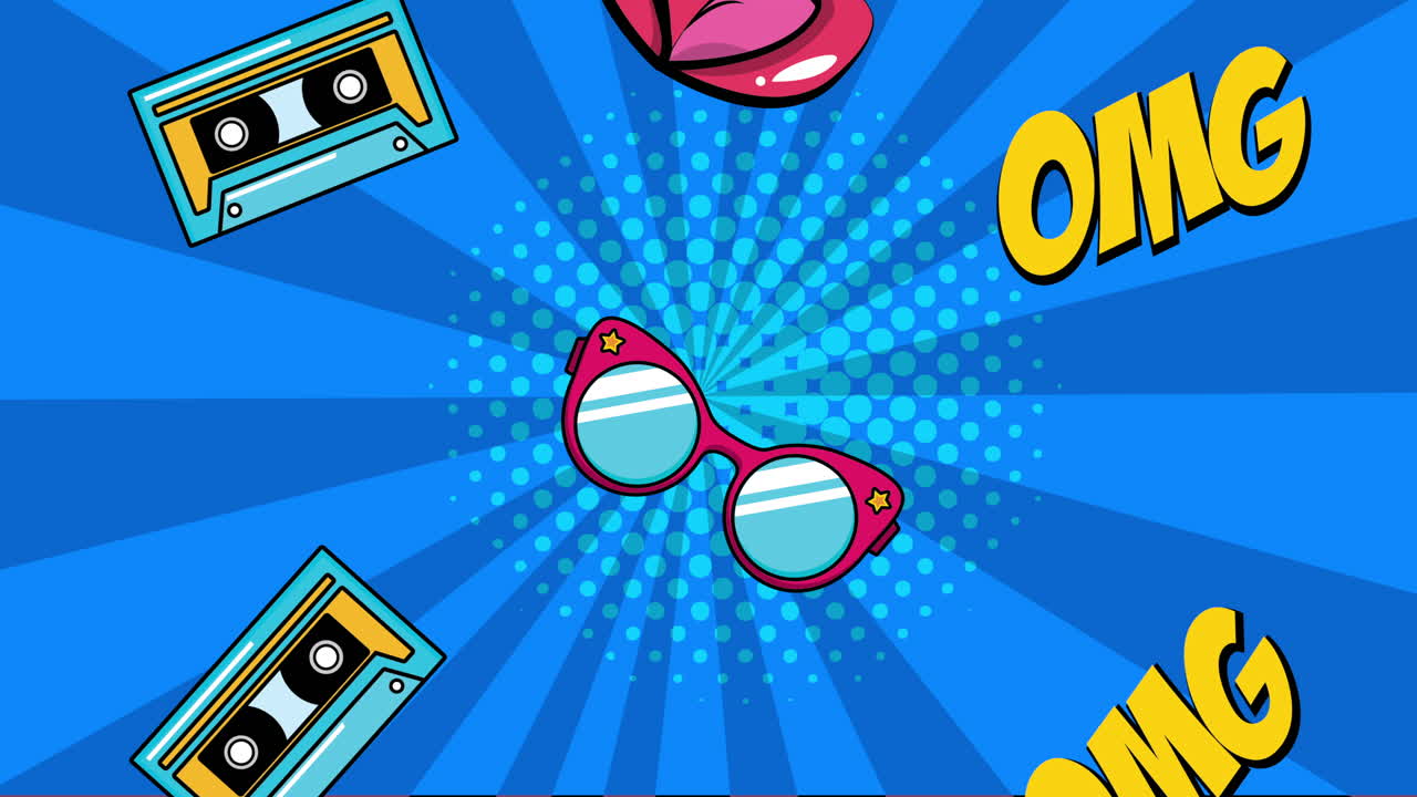 iconos de juegos de estilo pop art