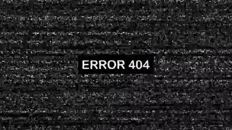 ERROR 404 Text Glitching on a Static Digital Screen