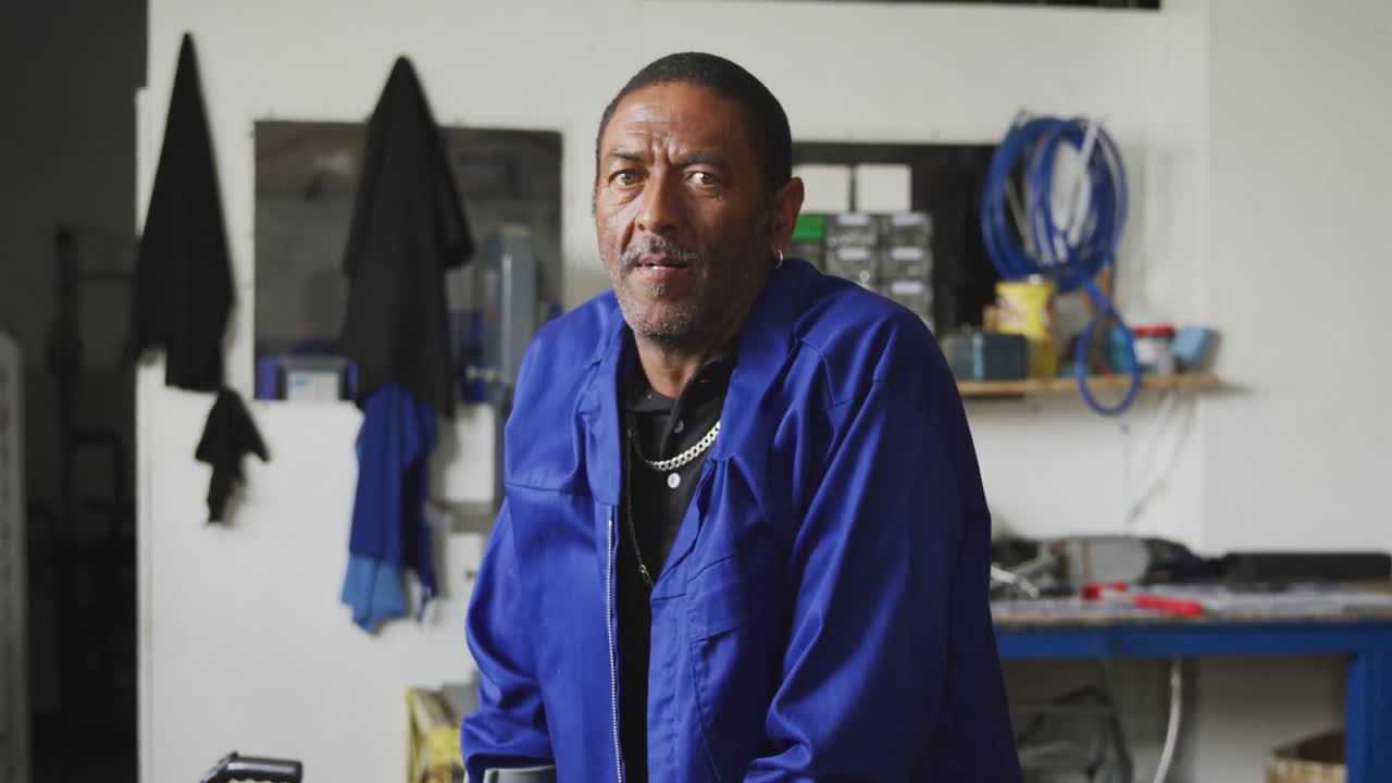 Worker smiling at the camera