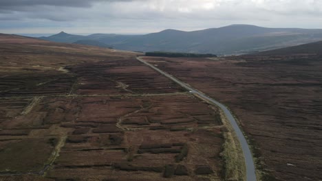 shadow of clouds moving above wicklow mountains in ireland - hyper-lapse