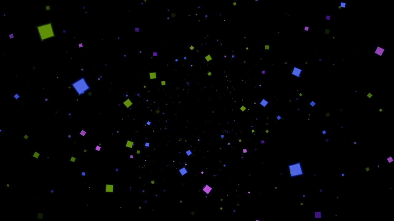 Sfondo animato astratto con quadrati colorati fluttuanti