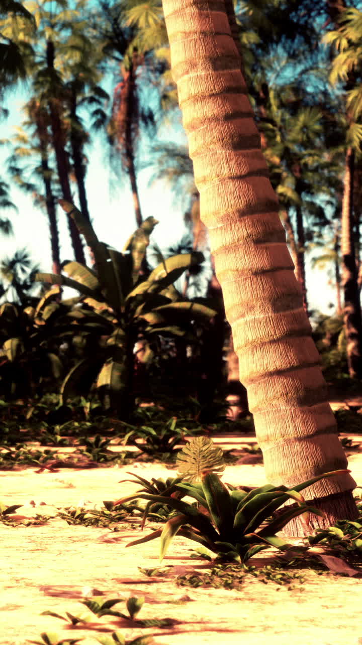 escena de la playa del paraíso tropical