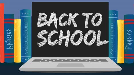 Animation-of-back-to-school-text-on-purple-background