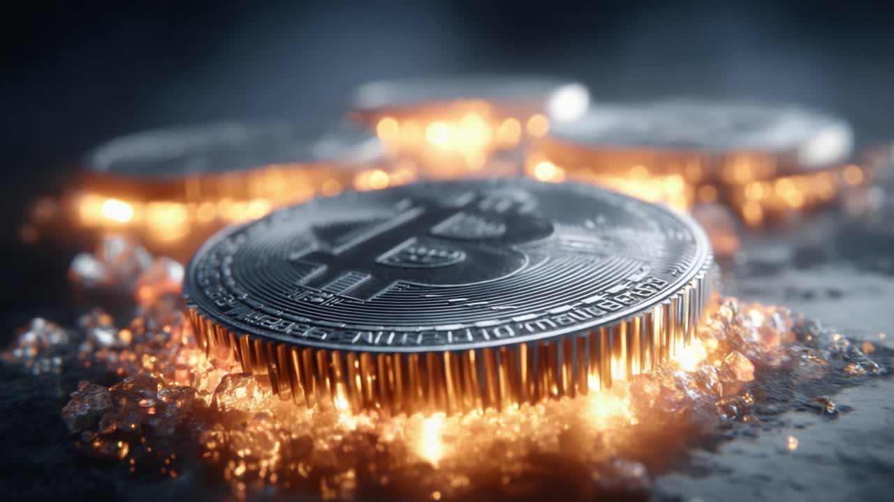 A Stunning Visual of Glimmering Bitcoin Coins Surrounded by an Ethereal Glow Capturing the Intricacies of Cryptocurrency and Digital Wealth Creation