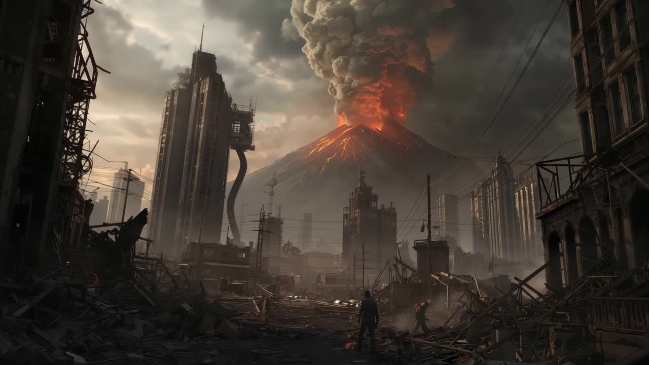 Volcanic Eruption Destroys City