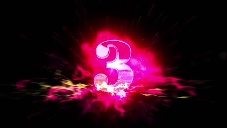 cuenta regresiva de 5 segundos para la apertura de la animación de introducción