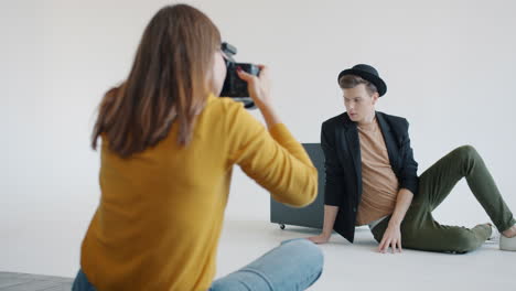 sesión de fotografía de moda
