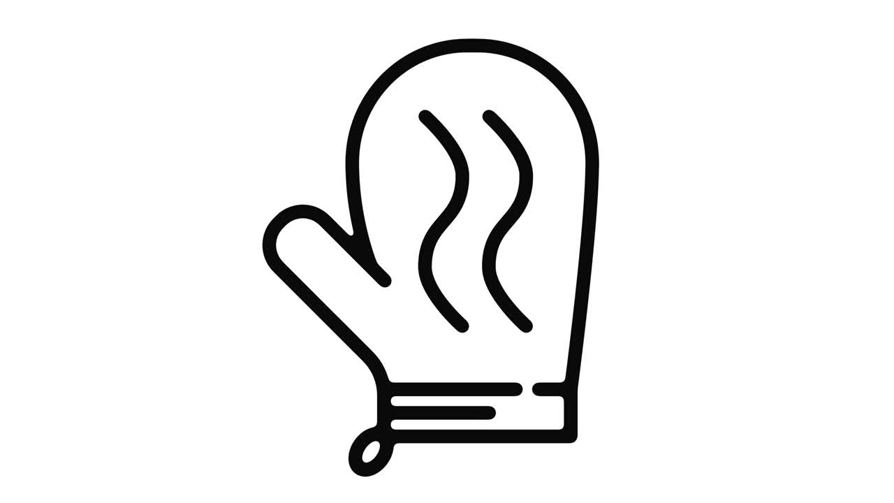 gráfico de movimiento de la línea del guante