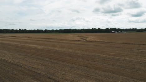 Vast-Rural-Land-With-Farmland-During-Harvest-Season-Near-Lamar,-Missouri,-United-States