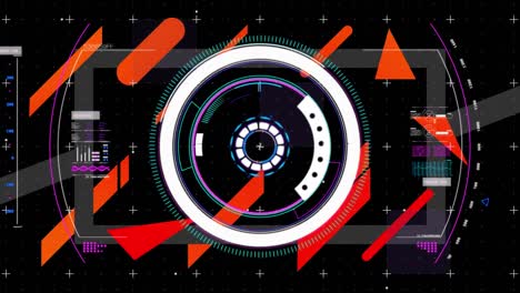 Animation-of-rotating-safe-lock-with-financial-data-processing-on-interface