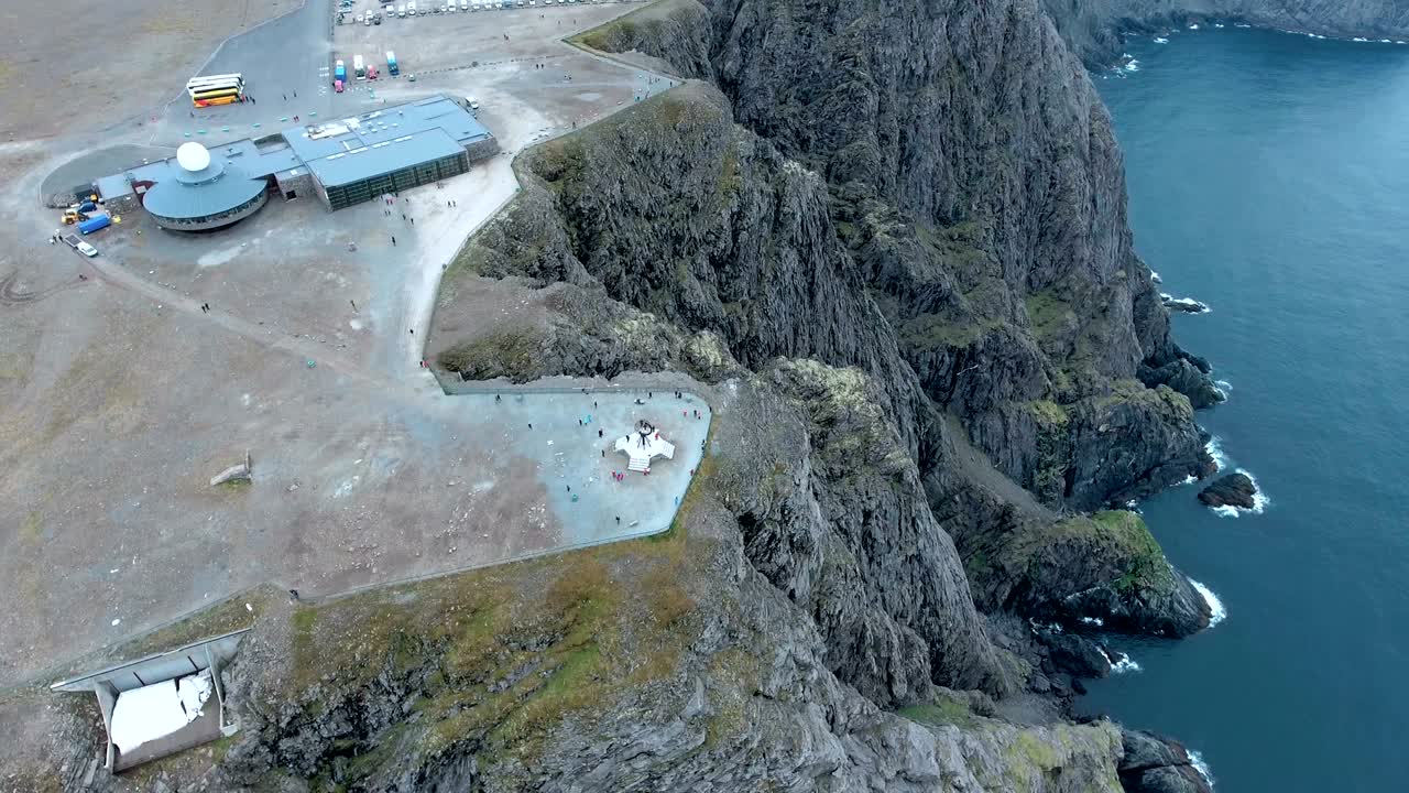 노르웨이 북부의 북쪽 케이프 (nordkapp).