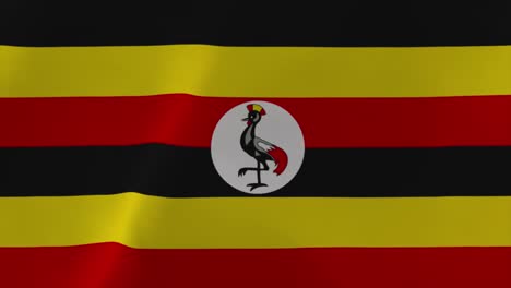 la bandera de uganda agitando animación 4k fondo de papel tapiz en movimiento