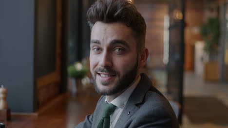 businessman portrait in a cafe