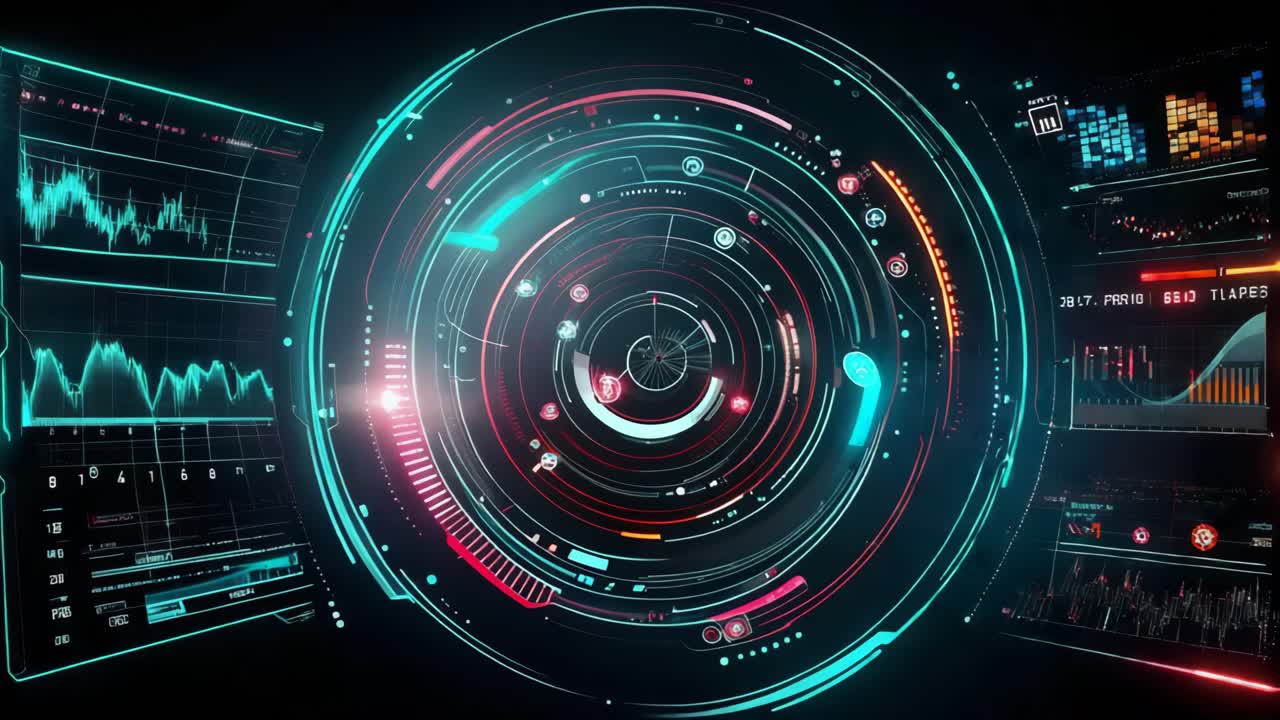 Futuristic Digital Interface Visualization