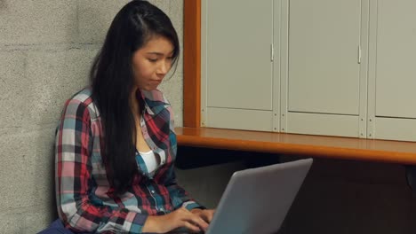 Student-stressed-out-using-her-laptop