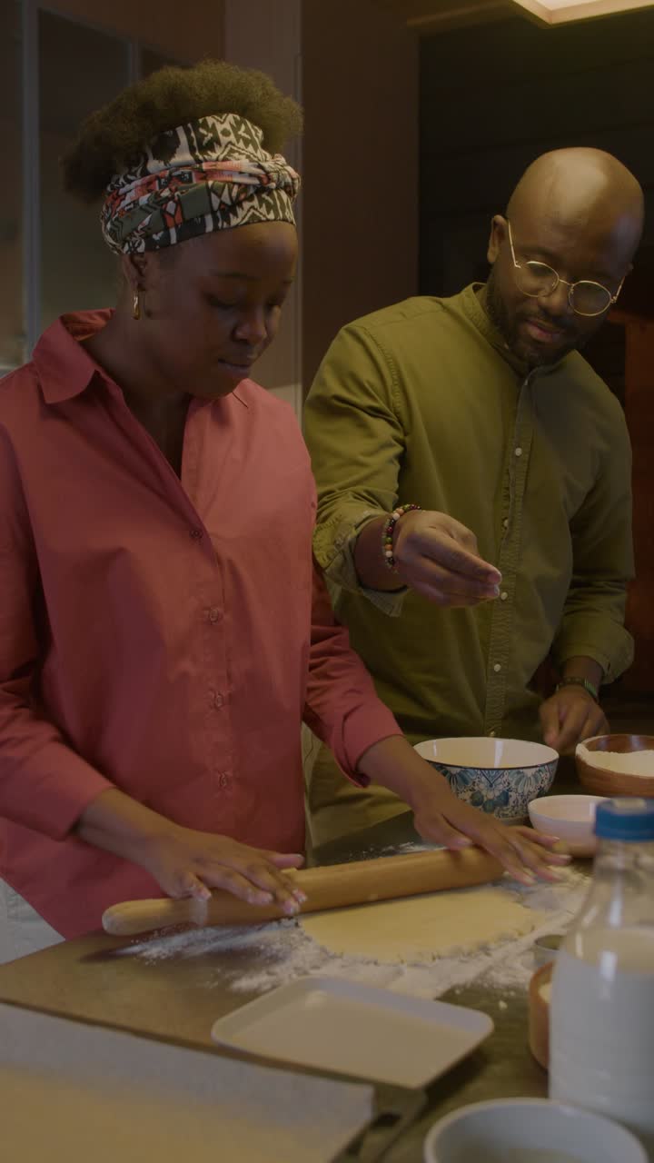 Couple cooking in the kitchen
