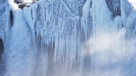 iceland view of beautiful godafoss waterfall in winter