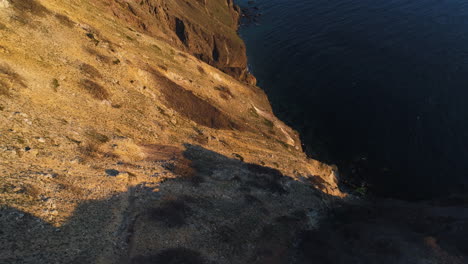 coastal cliff aerial view