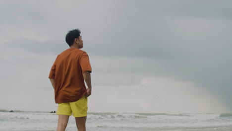 man at the beach