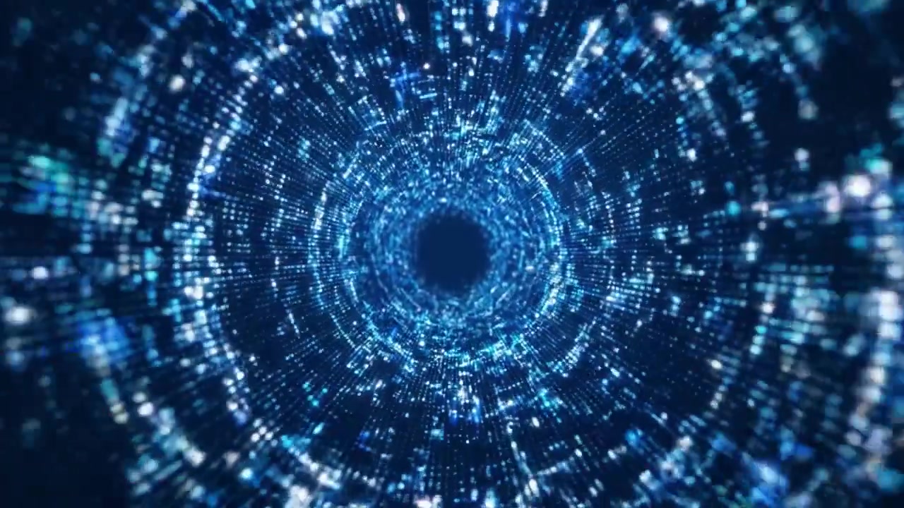 A Mesmerizing Journey Through the Infinite Digital Tunnel Representing Data Flow and Connectivity in a Hypothetical Cyber Space Landscape