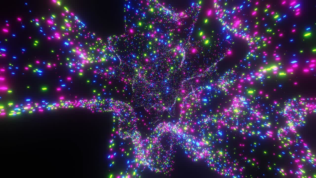 흐릿한 효과를 가진 파동 입자의 박동 애니메이션 - 이벤트, 콘서트, 제목, 프레젠테이션, 음악, vj에 대한 모션 배경