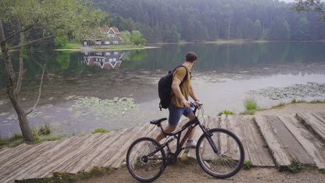 cycling in nature.