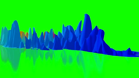 motley world map oscillate on green screen, 3d animation