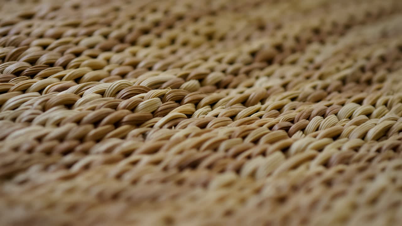 Primo piano di texture di fibra naturale intrecciata
