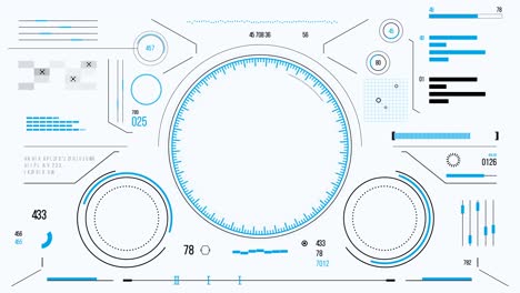 futuristic user interface with hud and infographic elements.