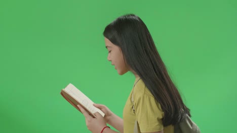 girl reading a book