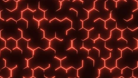 abstract glowing hexagon pattern