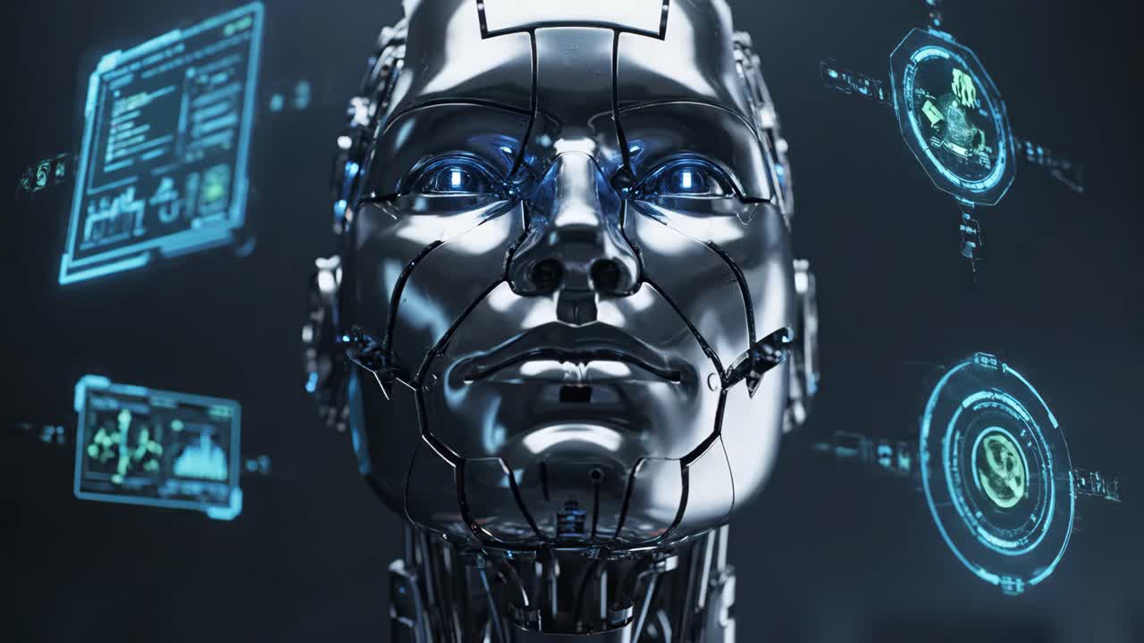 robot futurista con inteligencia artificial