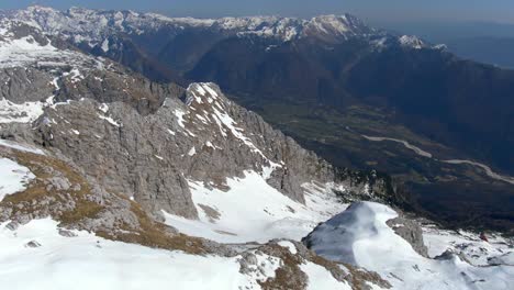 aerial alpine landscape