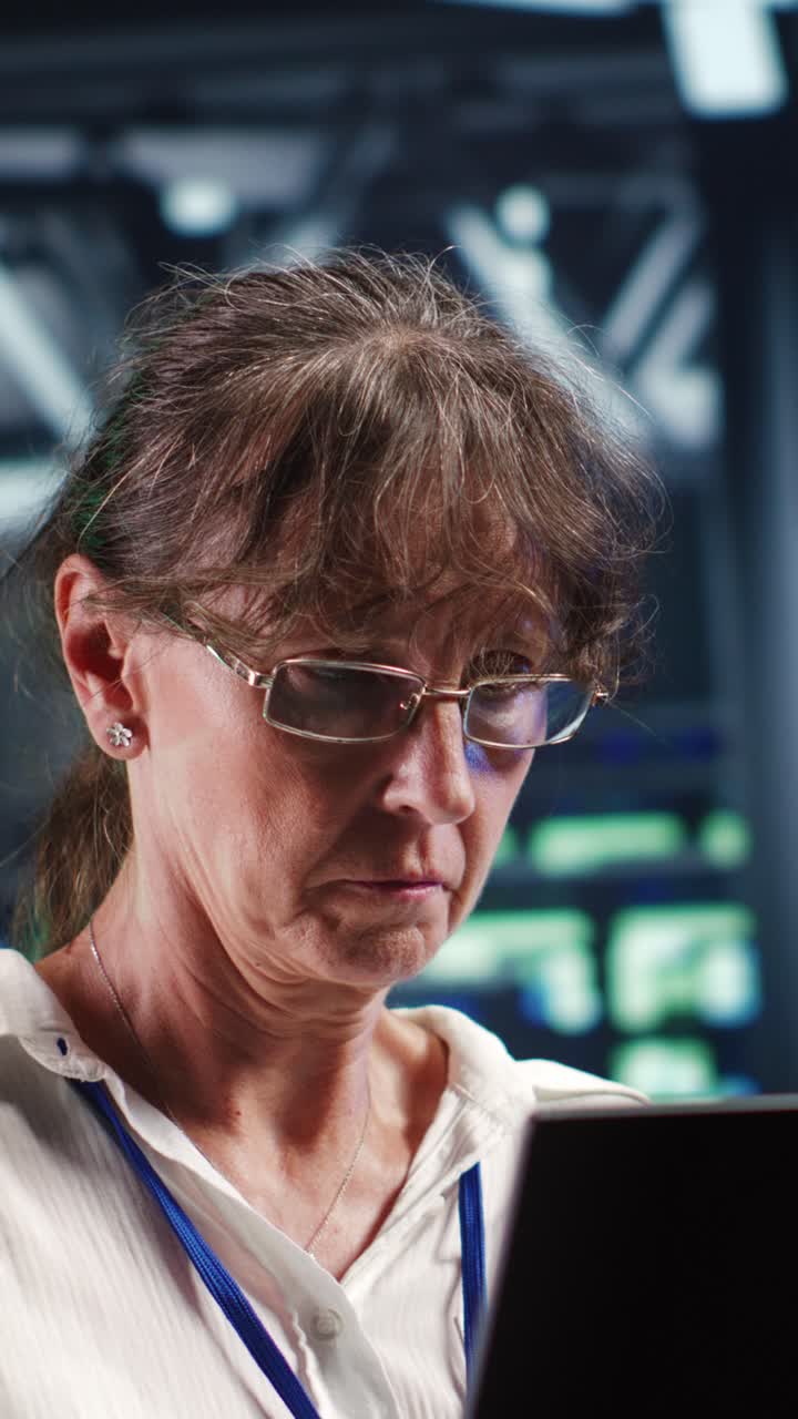 Woman working on laptop