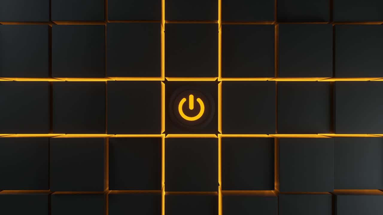 switch y cubos con fondo oscuro, concepción abstracta, renderización en 3d.