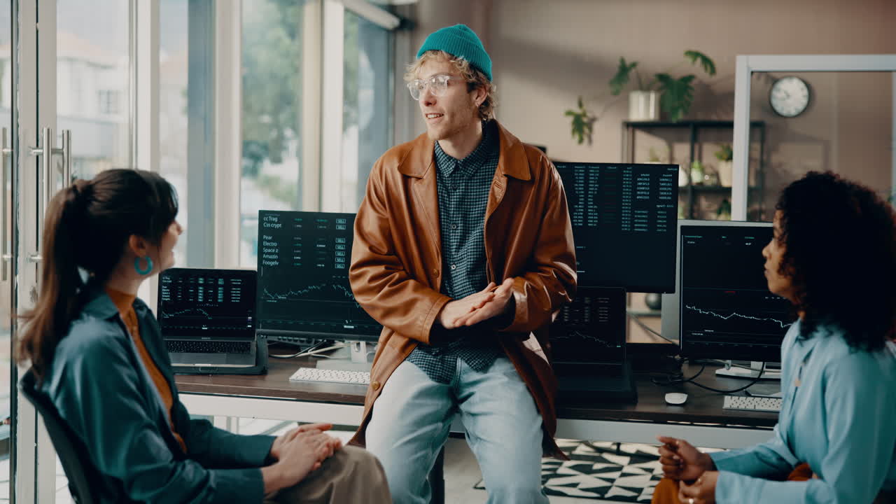 Business Team Meeting in Modern Office