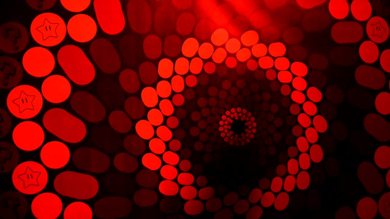 Roterende hallucination på en væg - 4K