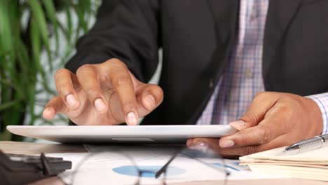 businessman using tablet in office